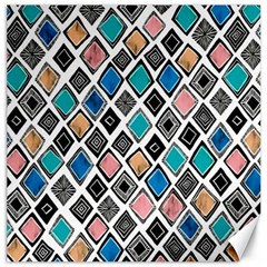 Diamond Shapes Pattern Canvas 12  X 12  by Cowasu