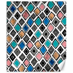 Diamond Shapes Pattern Canvas 20  X 24  by Cowasu