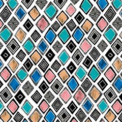 Diamond Shapes Pattern Play Mat (square) by Cowasu