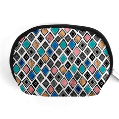 Diamond Shapes Pattern Accessory Pouch (medium) by Cowasu