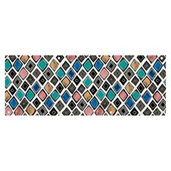 Diamond Shapes Pattern Banner And Sign 8  X 3  by Cowasu