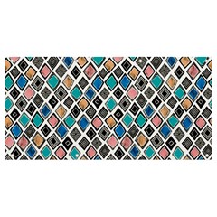 Diamond Shapes Pattern Banner And Sign 8  X 4  by Cowasu