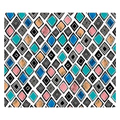 Diamond Shapes Pattern Premium Plush Fleece Blanket (small) by Cowasu