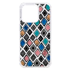 Diamond Shapes Pattern Iphone 14 Pro Tpu Uv Print Case