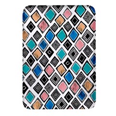 Diamond Shapes Pattern Rectangular Glass Fridge Magnet (4 Pack)