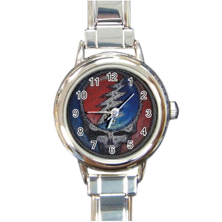 Grateful Dead Logo Round Italian Charm Watch