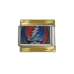 Grateful Dead Logo Gold Trim Italian Charm (9mm) by Cowasu