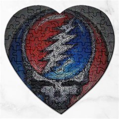 Grateful Dead Logo Jigsaw Puzzle (heart) by Cowasu