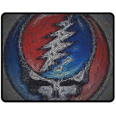 Grateful Dead Logo Fleece Blanket (medium) by Cowasu