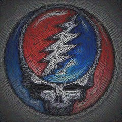 Grateful Dead Logo Play Mat (square) by Cowasu