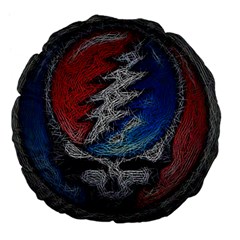 Grateful Dead Logo Large 18  Premium Flano Round Cushions by Cowasu