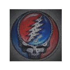 Grateful Dead Logo Square Satin Scarf (30  X 30 ) by Cowasu