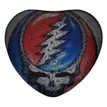 Grateful Dead Logo Heart Glass Fridge Magnet (4 pack) Front