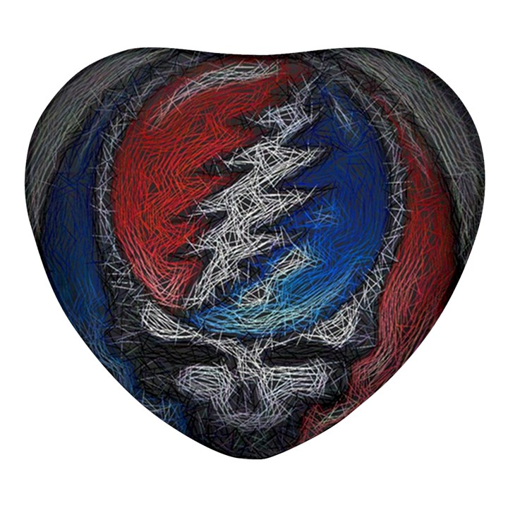 Grateful Dead Logo Heart Glass Fridge Magnet (4 pack)