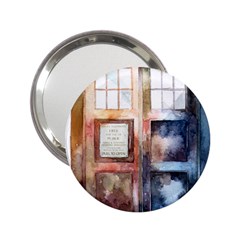 Tardis Doctor Who Transparent 2 25  Handbag Mirrors by Cowasu