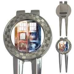 Tardis Doctor Who Transparent 3-in-1 Golf Divots by Cowasu