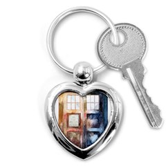 Tardis Doctor Who Transparent Key Chain (heart) by Cowasu