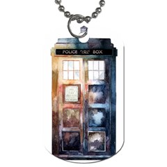 Tardis Doctor Who Transparent Dog Tag (two Sides) by Cowasu