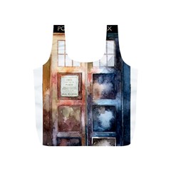 Tardis Doctor Who Transparent Full Print Recycle Bag (s) by Cowasu