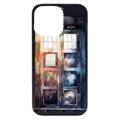 Tardis Doctor Who Transparent Iphone 14 Pro Max Black Uv Print Case by Cowasu