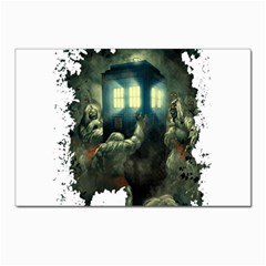 Time Machine Doctor Who Postcard 4 x 6  (pkg Of 10) by Cowasu