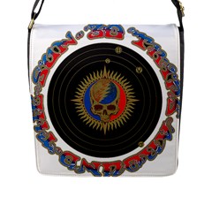 The Grateful Dead Flap Closure Messenger Bag (l) by Cowasu