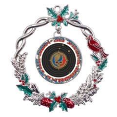 The Grateful Dead Metal X mas Wreath Holly Leaf Ornament by Cowasu