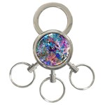 Smudged 3-Ring Key Chain Front