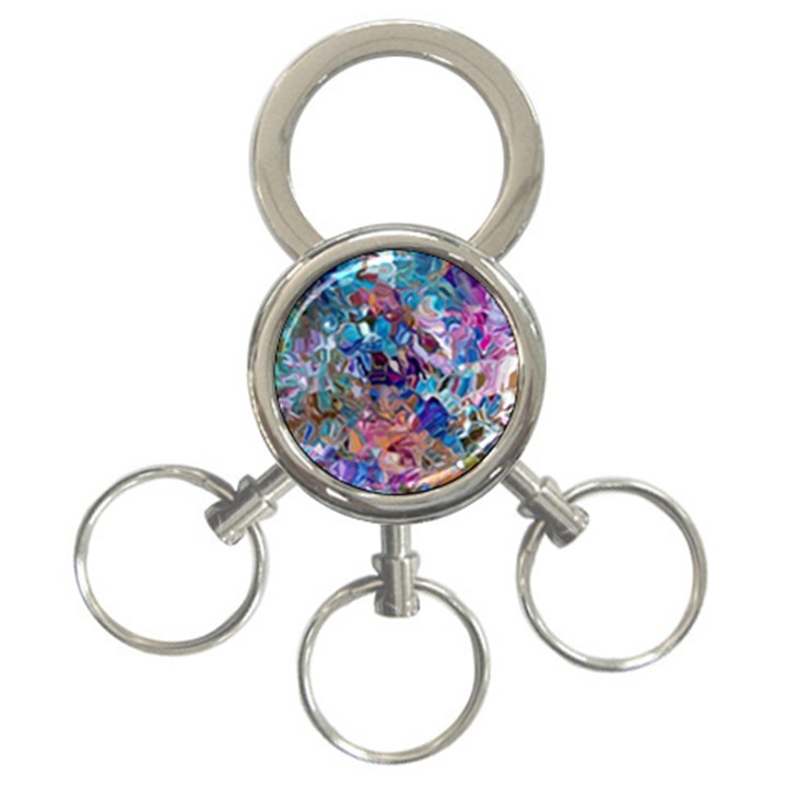 Smudged 3-Ring Key Chain