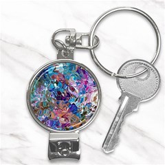 Smudged Nail Clippers Key Chain by kaleidomarblingart