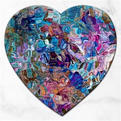 Smudged Jigsaw Puzzle (heart) by kaleidomarblingart