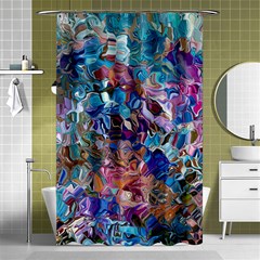 Smudged Shower Curtain 48  X 72  (small)  by kaleidomarblingart