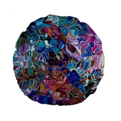 Smudged Standard 15  Premium Round Cushions by kaleidomarblingart