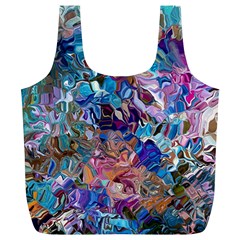 Smudged Full Print Recycle Bag (xl) by kaleidomarblingart