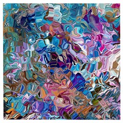 Smudged Wooden Puzzle Square by kaleidomarblingart