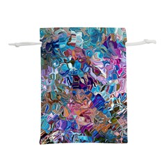 Smudged Lightweight Drawstring Pouch (l) by kaleidomarblingart