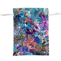 Smudged Lightweight Drawstring Pouch (xl) by kaleidomarblingart