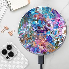 Smudged Wireless Fast Charger(white) by kaleidomarblingart