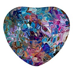 Smudged Heart Glass Fridge Magnet (4 Pack)