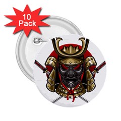 Samurai Katana Warrior 2 25  Buttons (10 Pack)  by Cowasu