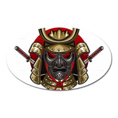 Samurai Katana Warrior Oval Magnet by Cowasu