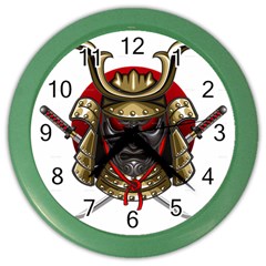 Samurai Katana Warrior Color Wall Clock by Cowasu