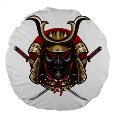 Samurai Katana Warrior Large 18  Premium Flano Round Cushions by Cowasu