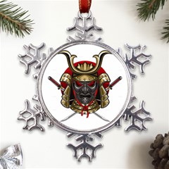 Samurai Katana Warrior Metal Large Snowflake Ornament