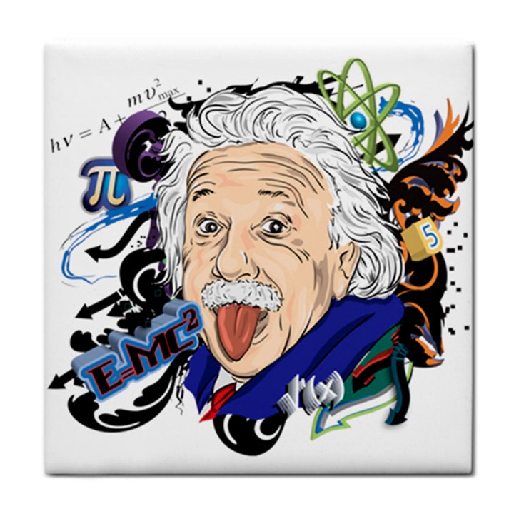 Albert Einstein Physicist Tile Coaster