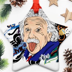 Albert Einstein Physicist Ornament (star) by Cowasu