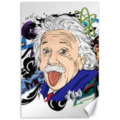 Albert Einstein Physicist Canvas 24  X 36  by Cowasu