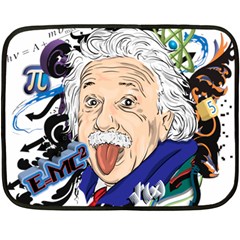 Albert Einstein Physicist Fleece Blanket (mini) by Cowasu