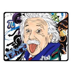 Albert Einstein Physicist Fleece Blanket (small) by Cowasu