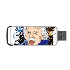 Albert Einstein Physicist Portable Usb Flash (two Sides) by Cowasu